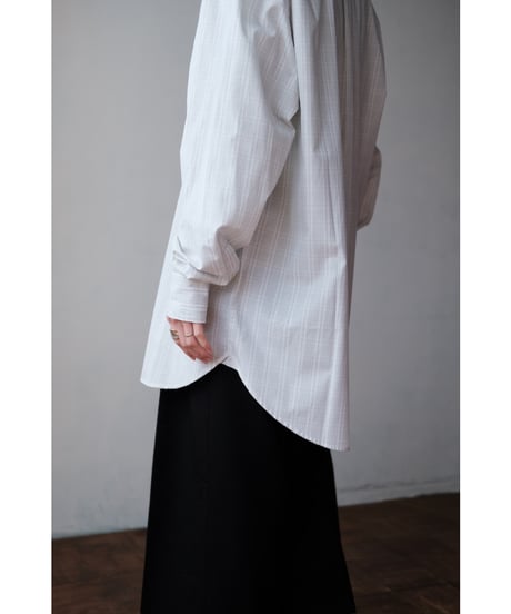 ANSNAM / プレーンシャツ(Cotton/White×Green×Lt.Green Plaid)
