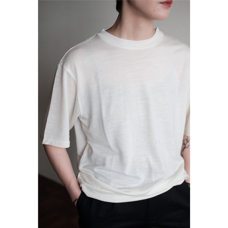 セール！LIFILL WOOLISH TEE ホワイト ユニセックス LIFiLL / Woolish Tee(Off White) | PARK
