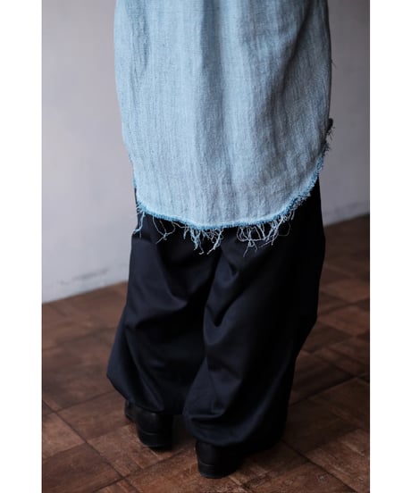 ANSNAM / Hand Woven Shirt Jacket(CottonSilkLinen/Indigo)