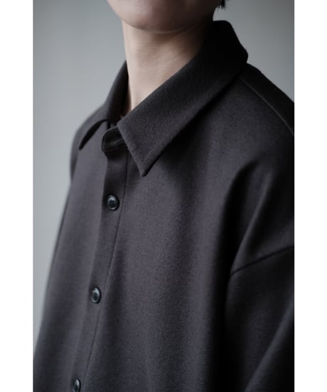 LIFiLL / Woolish Milled Smooth Shirt(Charcoal)