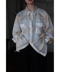 I am dork / Work Shirt(CottonLinen/Beige Check)