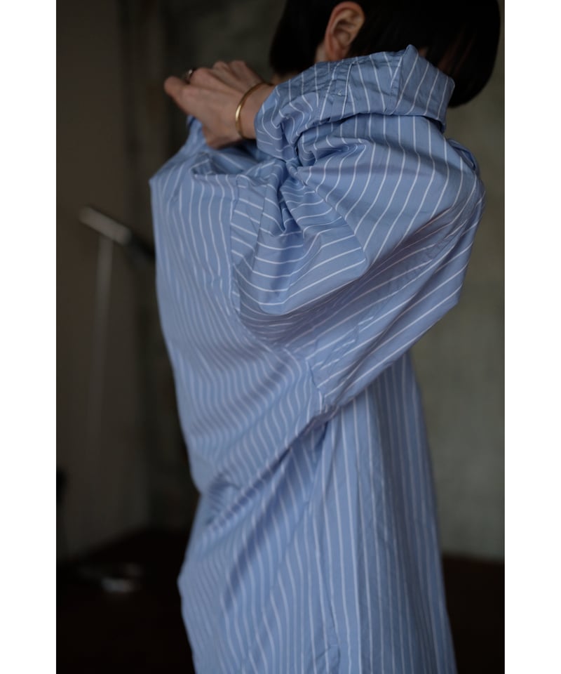 ANSNAM / ビッグパジャケット(Cotton/Blue×White) | PARK