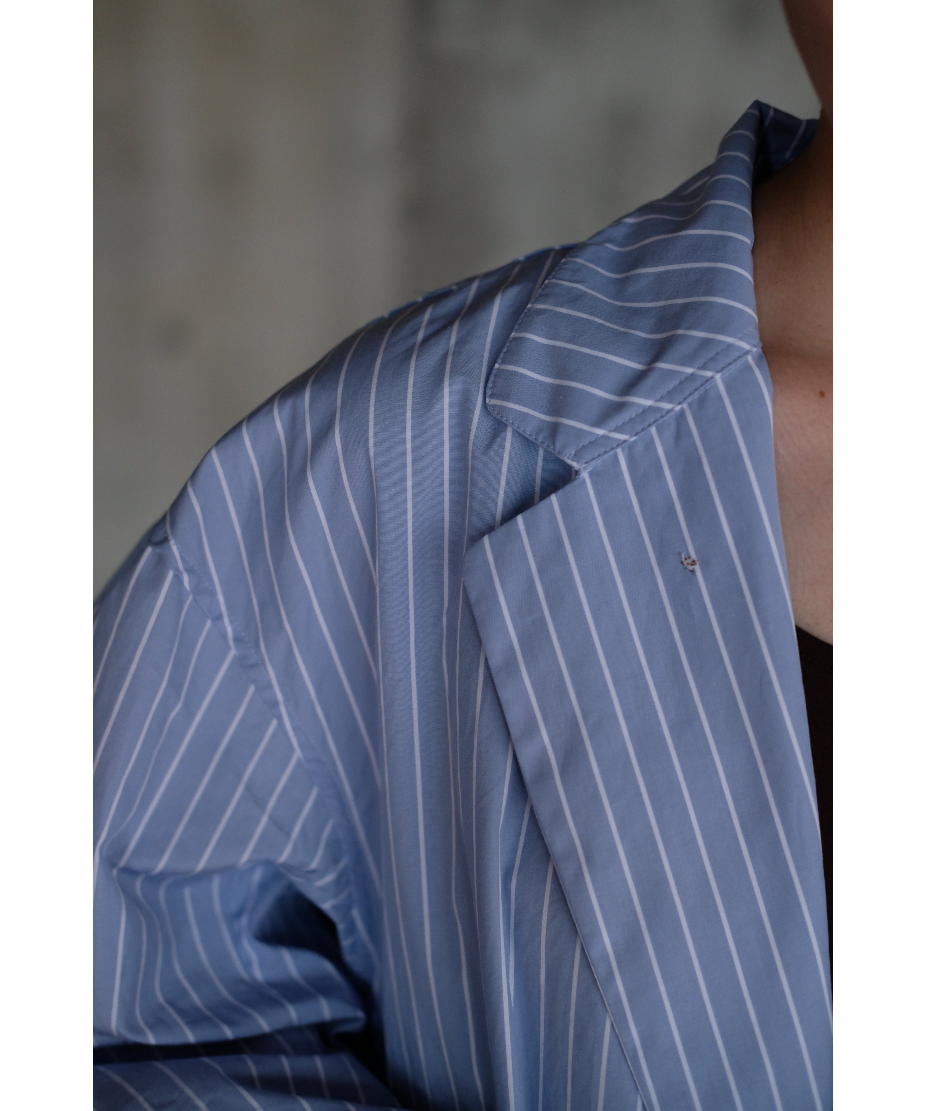 ANSNAM / ビッグパジャケット(Cotton/Blue×White) | PARK