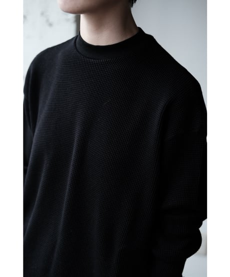 LIFiLL / Cottony Waffle Longsleeve Tee(Black)