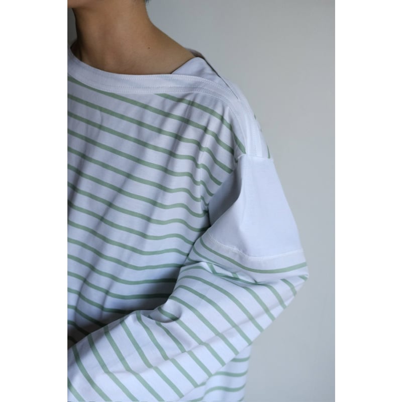 ansnam riverrun ボーダー ensou niceness シャツ ANSNAM / Border 9/10 Sleeve T-Shirt(Blue×White)