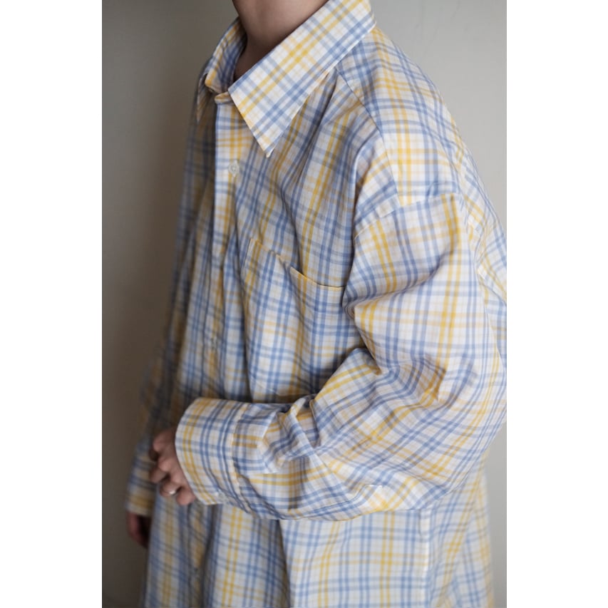 ANSNAM / プレーンシャツ(Bonfanti Tessuti/Yellow×Blue C