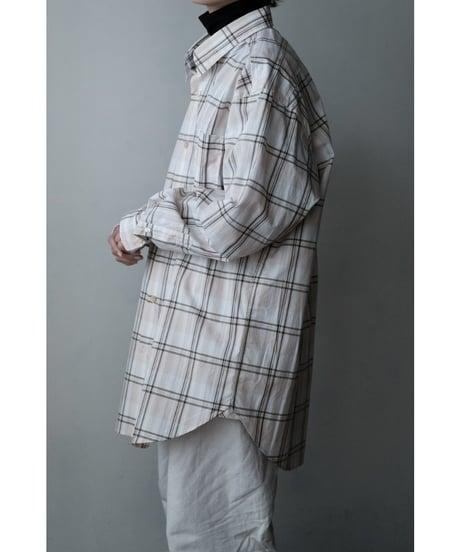 ANSNAM / プレーンシャツ(Cotton/Lt.Pink Multi Plaid)