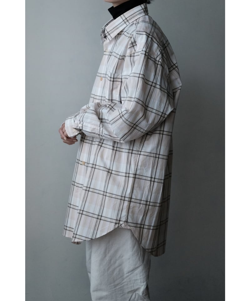 ANSNAM / プレーンシャツ(Cotton/Lt.Pink Multi Plaid) |