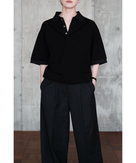 LIFiLL / Cottony Polo Shirt(Black)