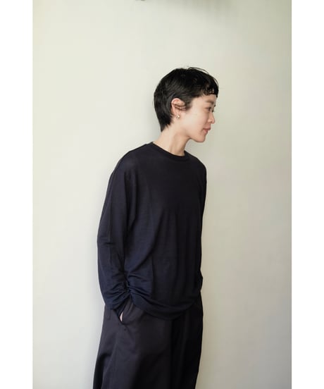 LIFiLL / Woolish Longsleeve Tee(Navy)