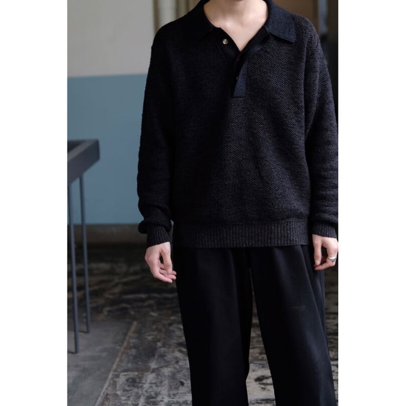 ANSNAM / Knit Polo(Black Brown) | PARK