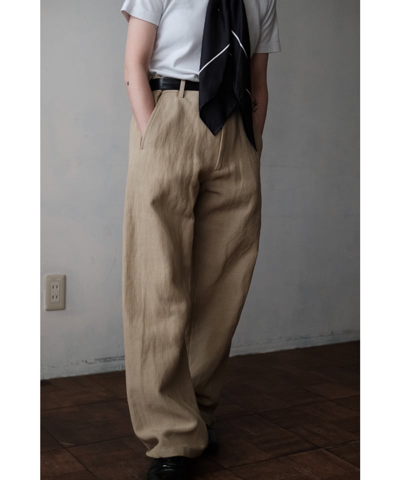 ANSNAM / Lurie Pants(Micro Dot Cotton/Beige) |