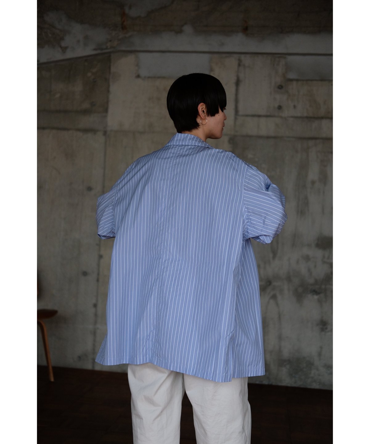 ANSNAM / ビッグパジャケット(Cotton/Blue×White) | PARK