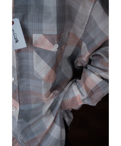 I am dork / Work Shirt(CottonLinen/Pink Check)