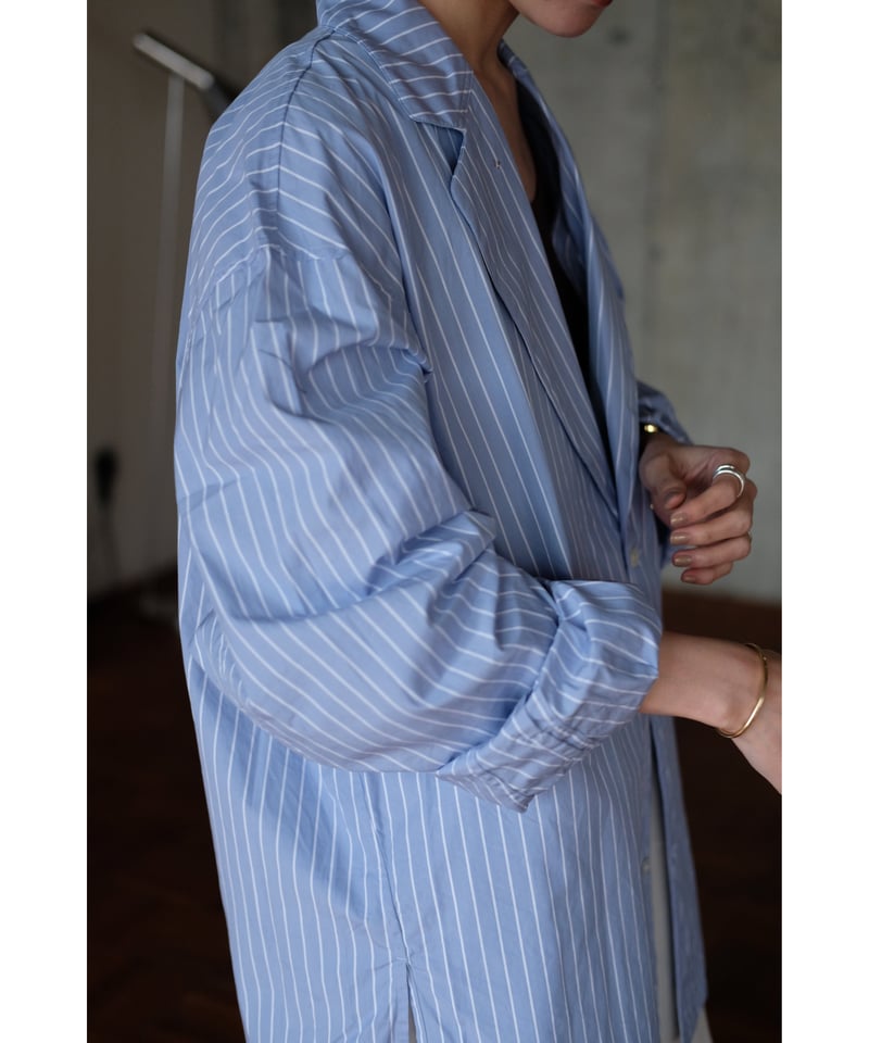 ANSNAM / ビッグパジャケット(Cotton/Blue×White) | PARK