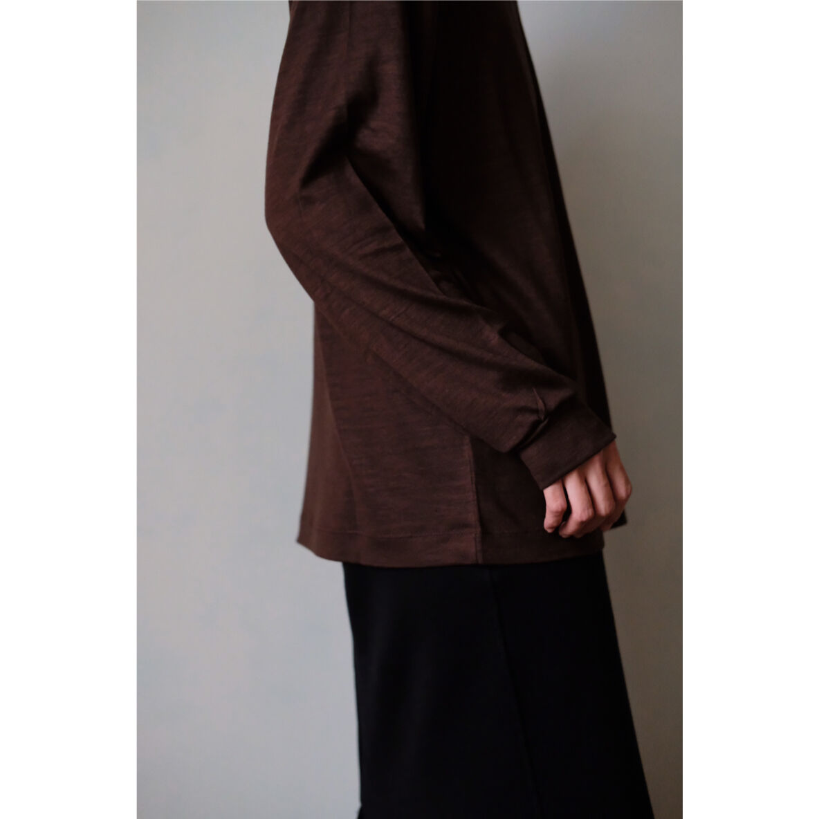 LIFiLL / Woolish Longsleeve Tee(Brown) | PARK