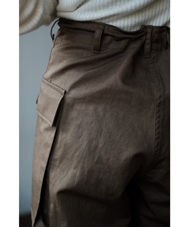 BISOWN / COTTON LINEN M43 TROUSERS(MILITARY GRE