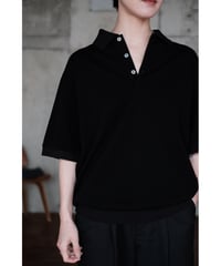 LIFiLL / Cottony Polo Shirt(Black)