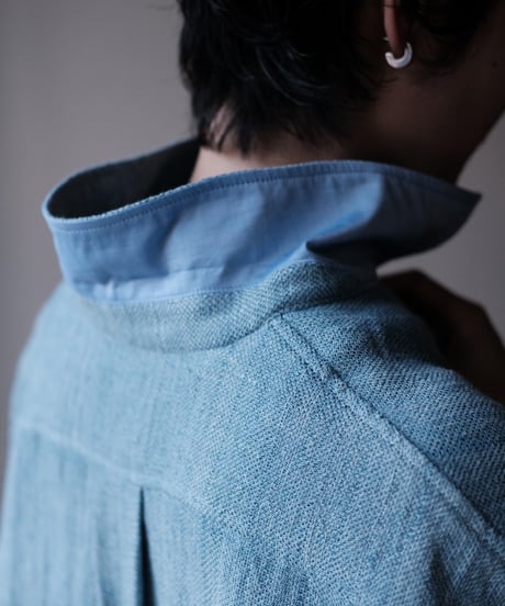 ANSNAM / Hand Woven Shirt Jacket(CottonSilkLinen/Indigo)