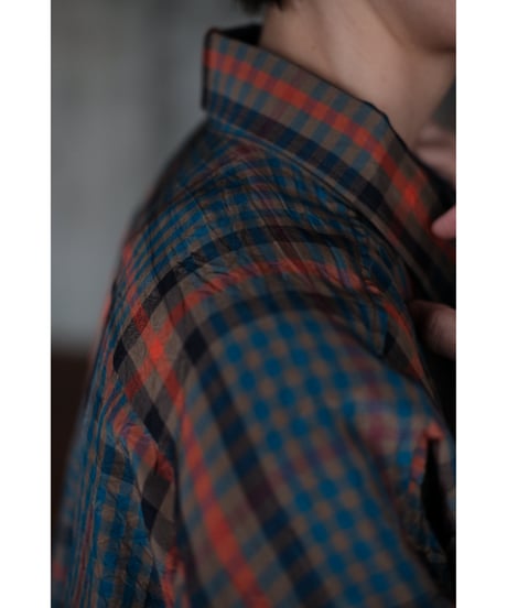 I am dork / Work Shirt(Viscose/Green Check)