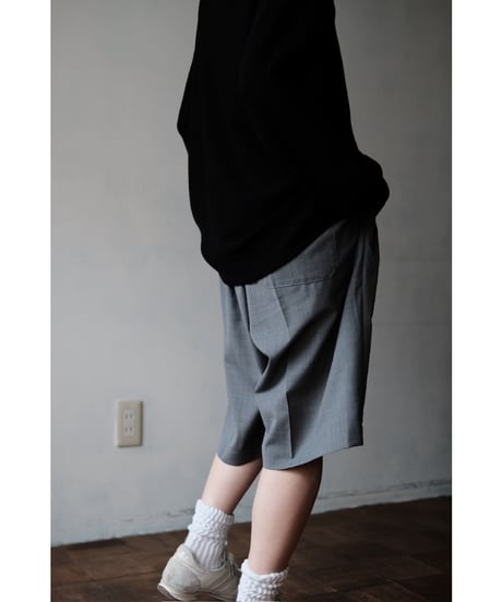 un/unbient / Wide Easy Shorts(Light Grey)