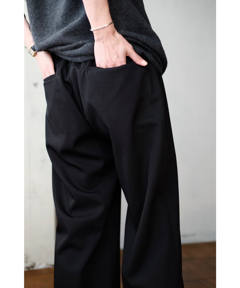 matereal / Silophil Wool Easy Slacks(Black) | PARK
