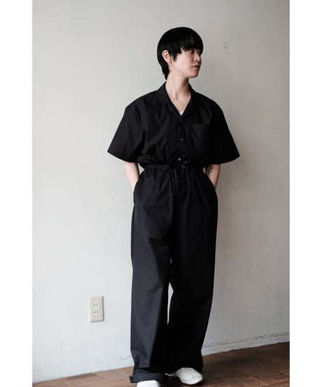 matereal / Cotton Silk Easy Pants(Navy)