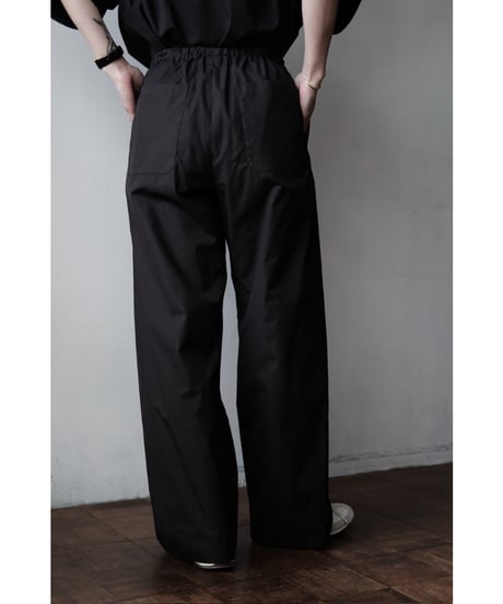 matereal / Cotton Silk Easy Pants(Black)