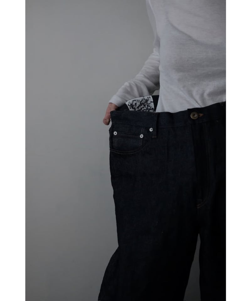 I am dork / Linen Denim Pants(Indigo) | PARK