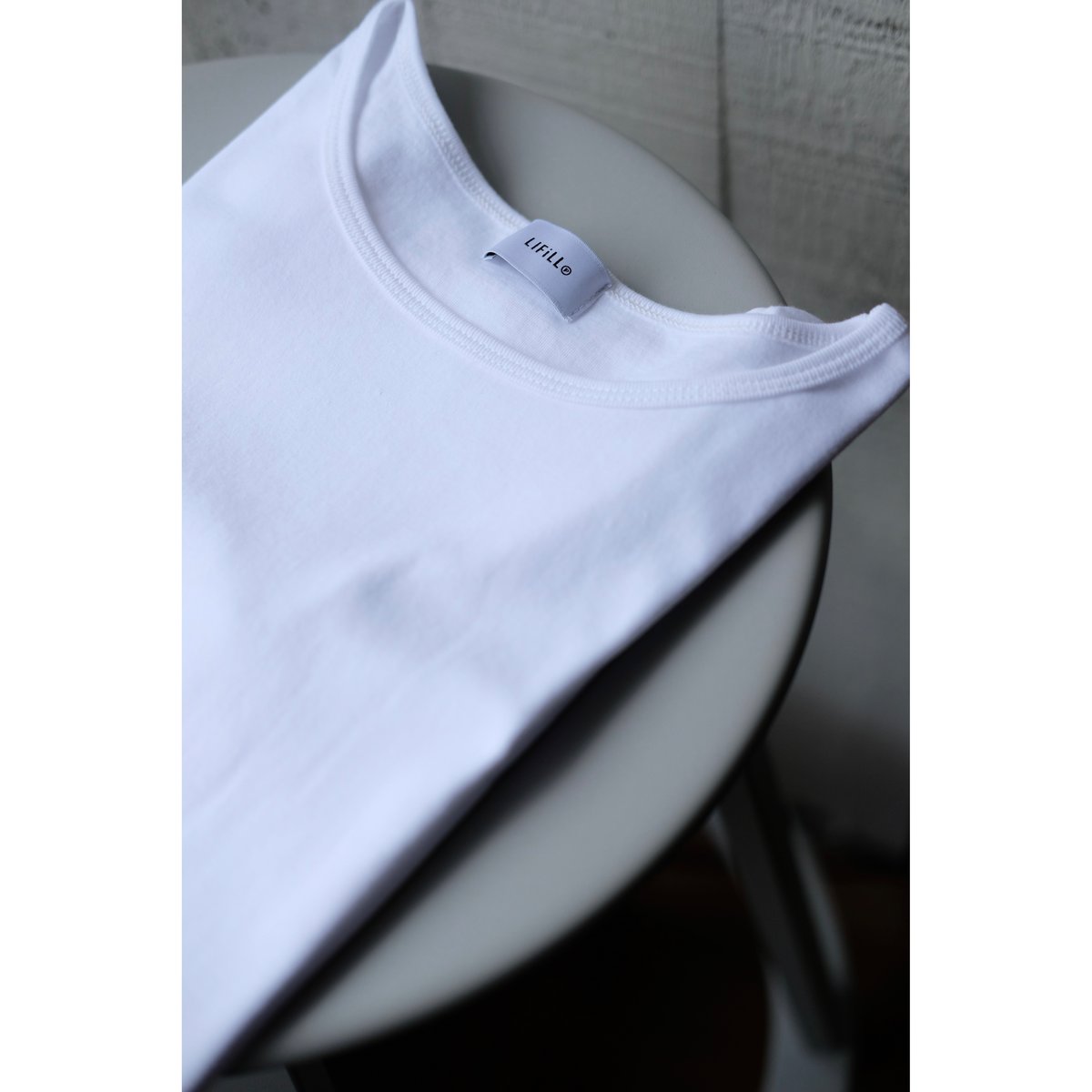 LIFiLL / 別注Cottony Soft Stretch Boatneck Tee(Wh
