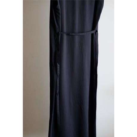 ANSNAM / Collared Sleeveless Dress Long(Black)