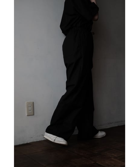 matereal / Cotton Silk Easy Pants(Black)
