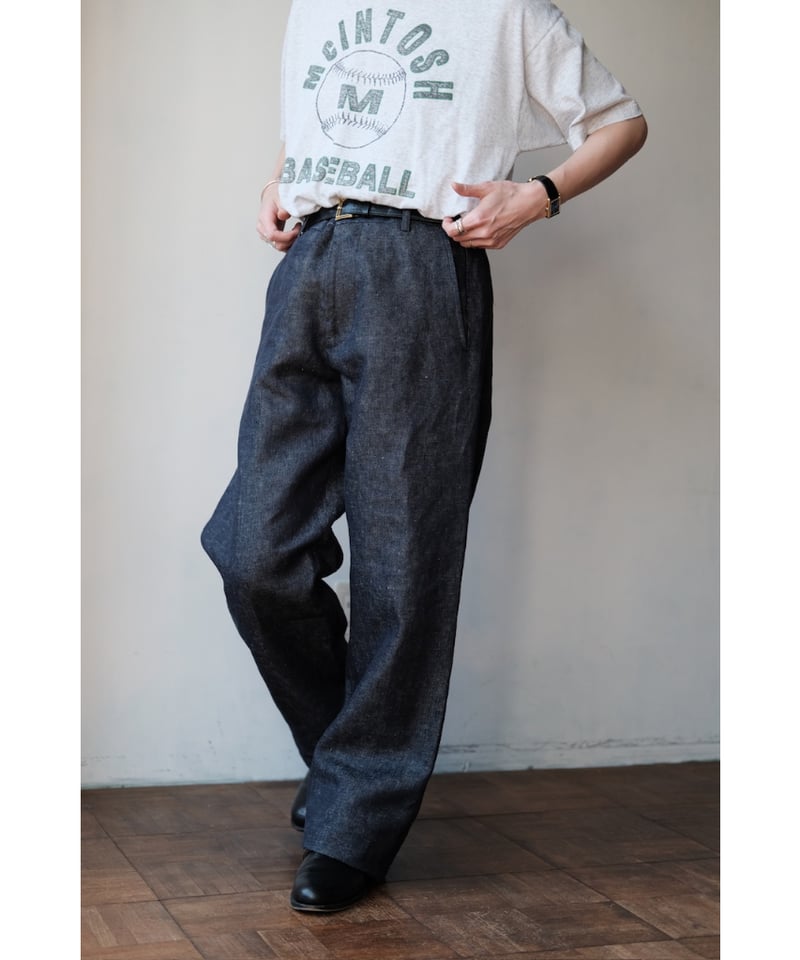 ANSNAM / Lurie Pants(Linen Denim/Indigo) | PARK