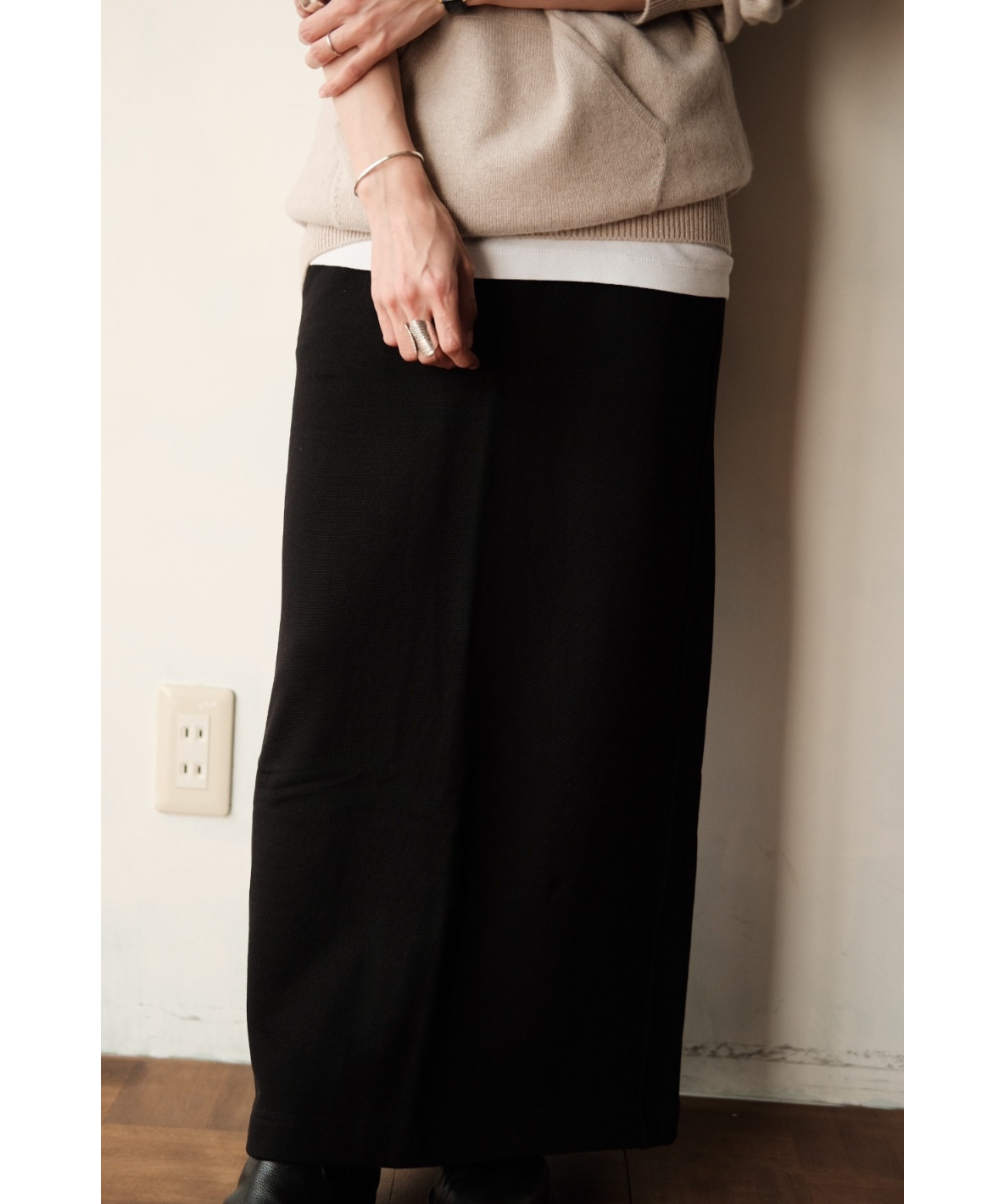 LIFiLL / 別注 Cottony Sweat Skirt(Black) | PARK
