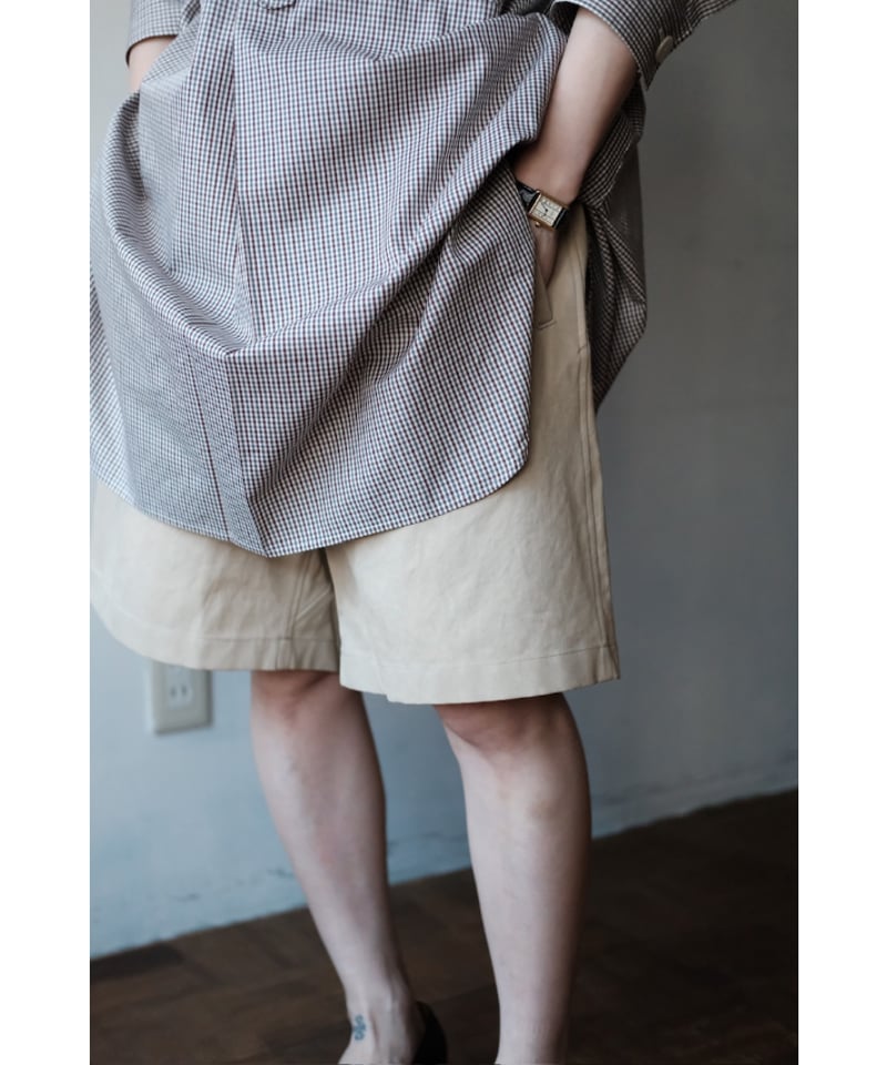 ANSNAM / Dry Short Pants(Cotton/Beige) | PARK