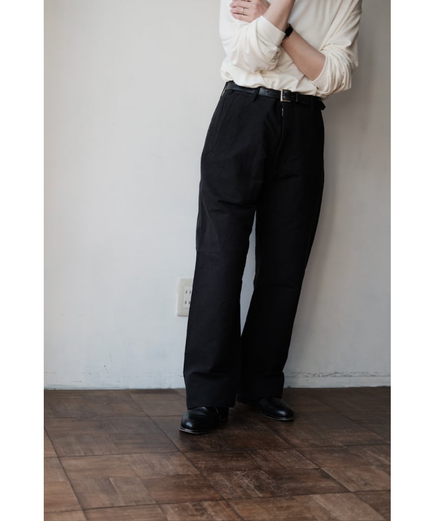 ANSNAM / Lurie Pants(CottonLinen/Black) | PARK