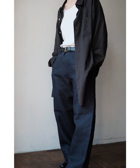 ANSNAM / Lurie Pants(Irish Linen/Dark Navy)