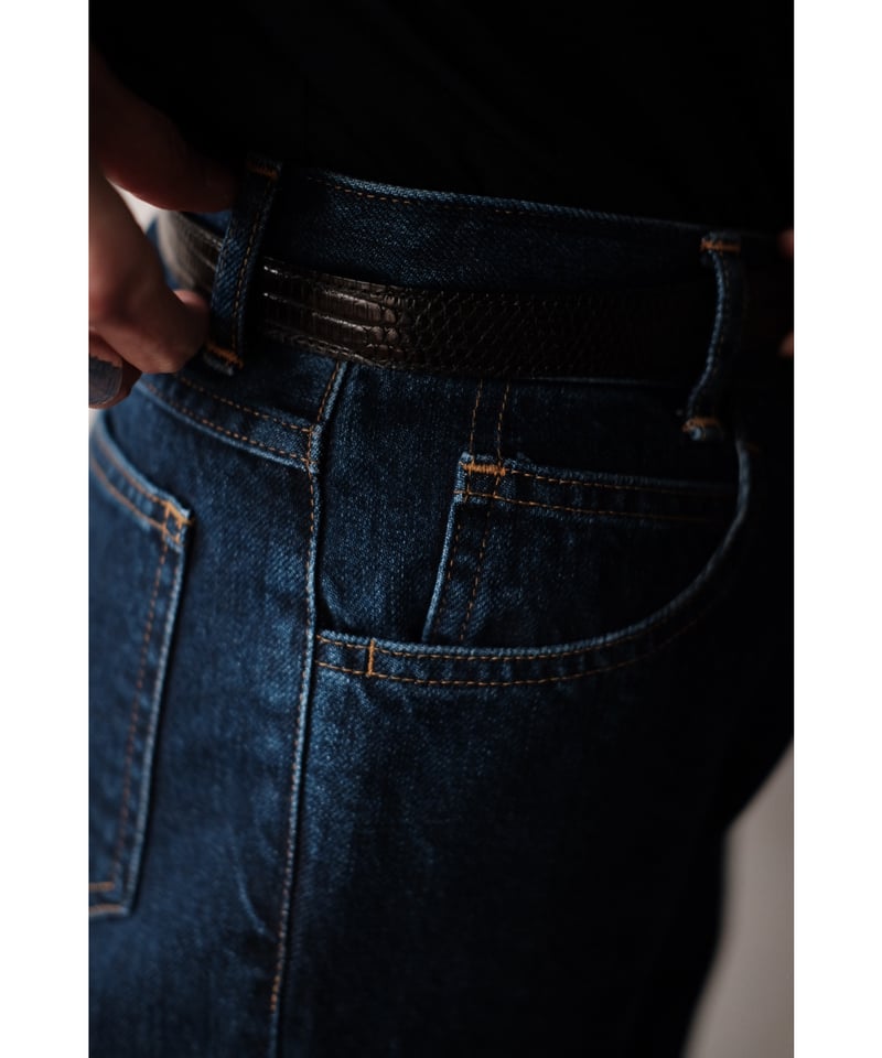 BISOWN / LIZARD OVAL BELT(Black) | PARK