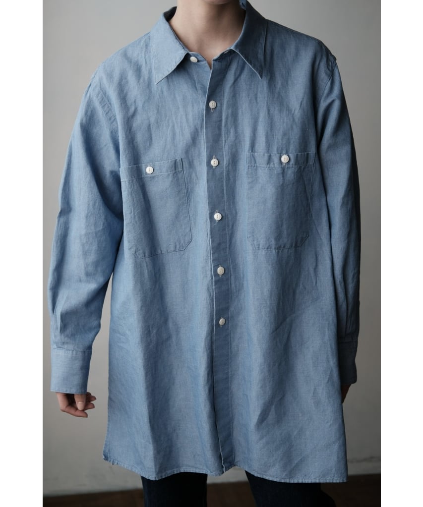 BISOWN / COTTON LINEN CHAMBRAY SHIRTS(LIGHT IND