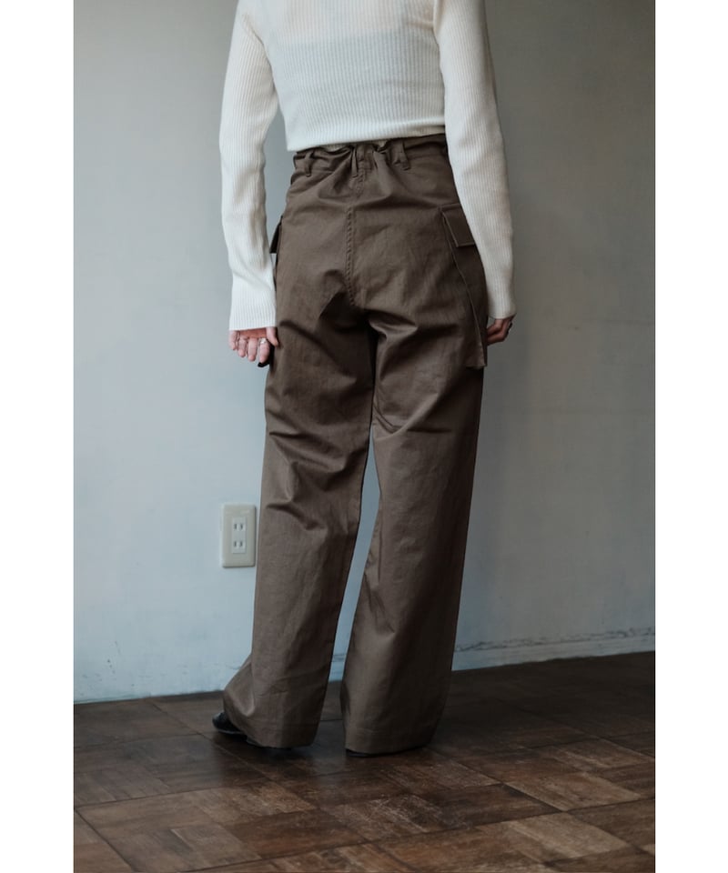 BISOWN / COTTON LINEN M43 TROUSERS(MILITARY GRE