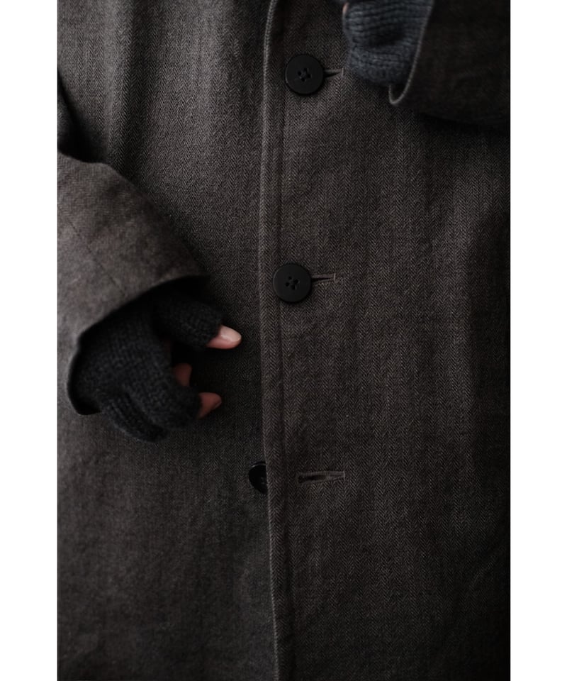 ANSNAM / Big Jacket(LinenWoolCashmere/Brown Mix