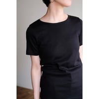 LIFiLL / 別注Cottony Soft Stretch Boatneck Tee(Black)