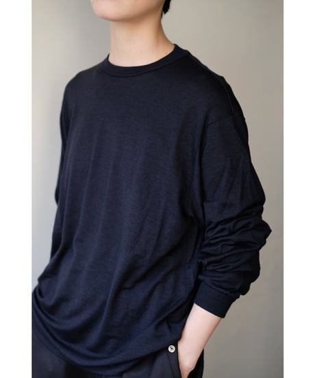 LIFiLL / Woolish Longsleeve Tee(Navy)
