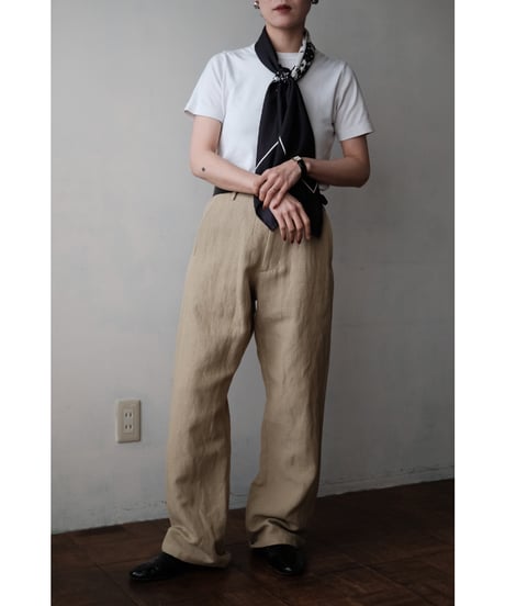 ANSNAM / Lurie Pants(Micro Dot Cotton/Beige)