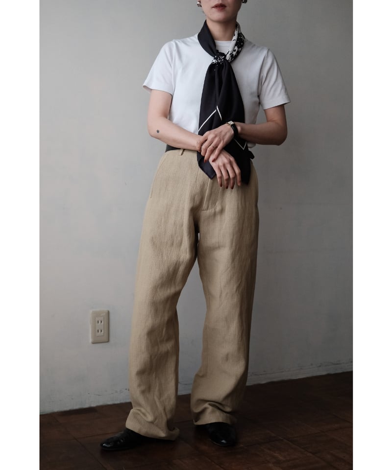 ANSNAM / Lurie Pants(Micro Dot Cotton/Beige) |