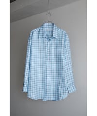 ANSNAM / プレーンシャツ(Bonfanti Tessuti / White×Blue×Green Plaid)