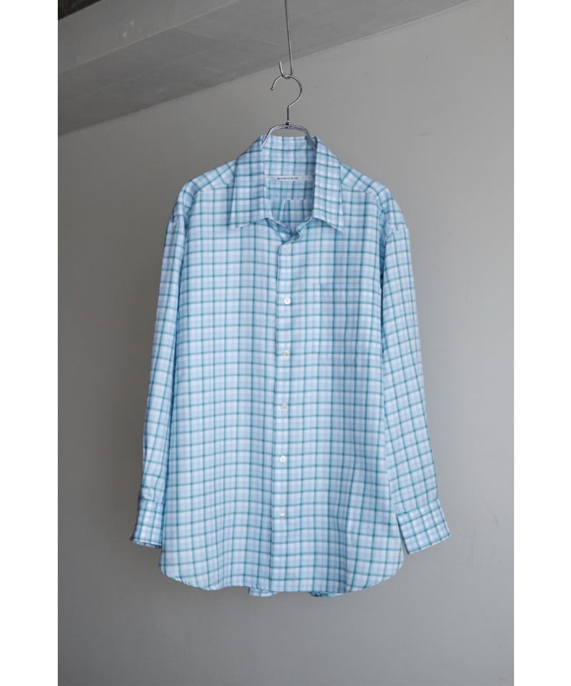 ANSNAM / プレーンシャツ(Bonfanti Tessuti / White×Blue×