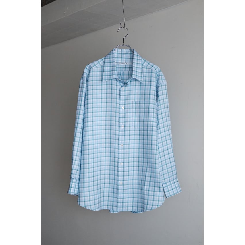 ANSNAM / プレーンシャツ(Bonfanti Tessuti/Blue×Green Ch