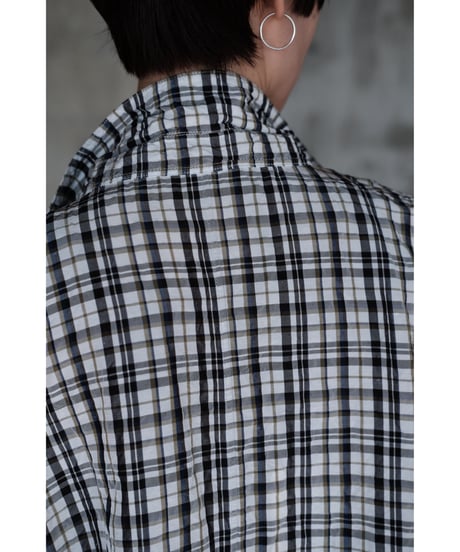 ANSNAM / ビッグパジャケット(LinenNylon/White×Black×Beige×Navy)