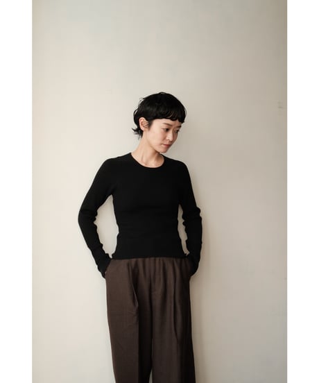 PICEA / Rib Longsleeve Tee(Black)